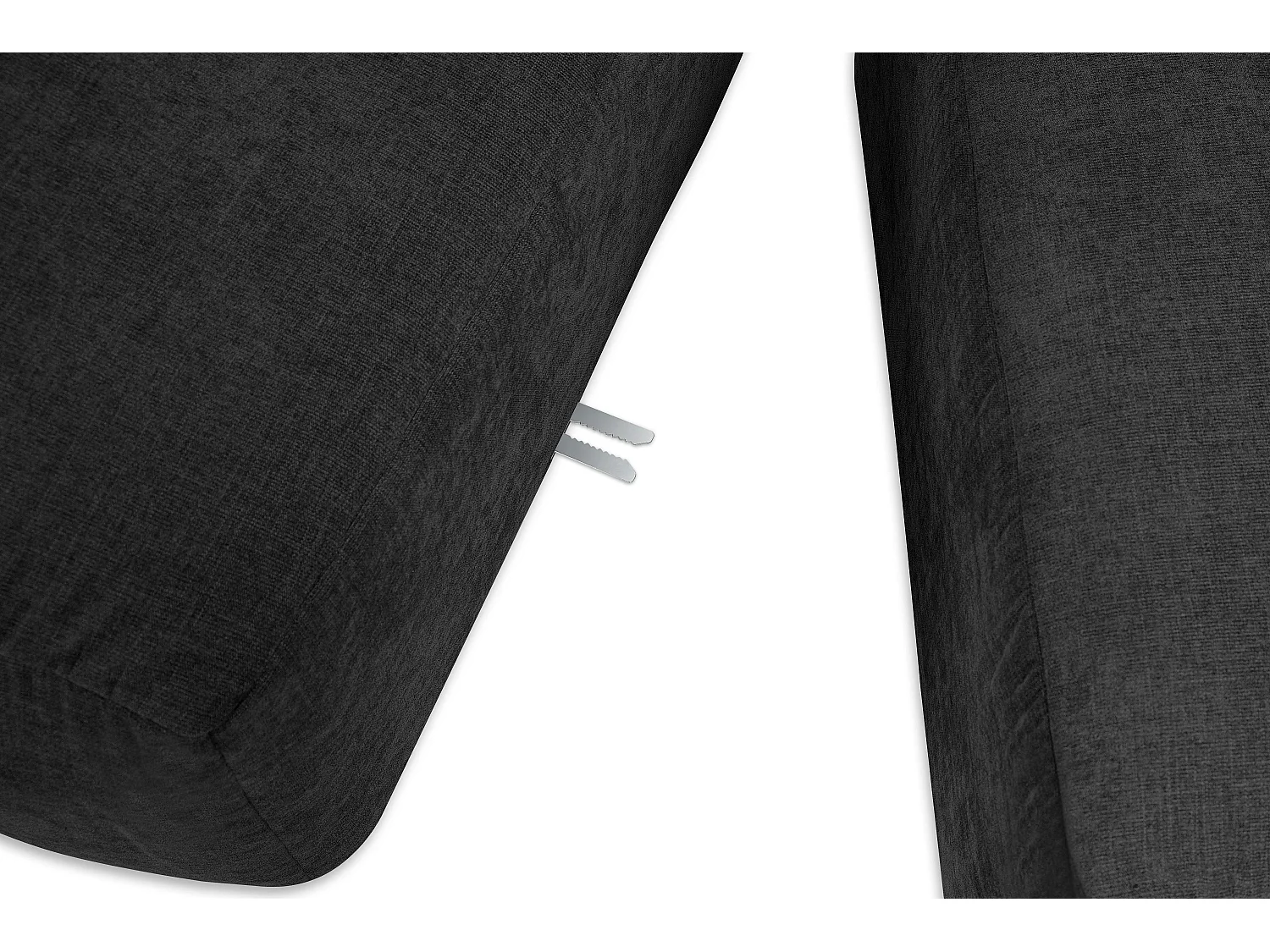 Canapé d'angle gauche 3/4 places avec assise extrêmement moelleuse et confortable - gris - BUFFO