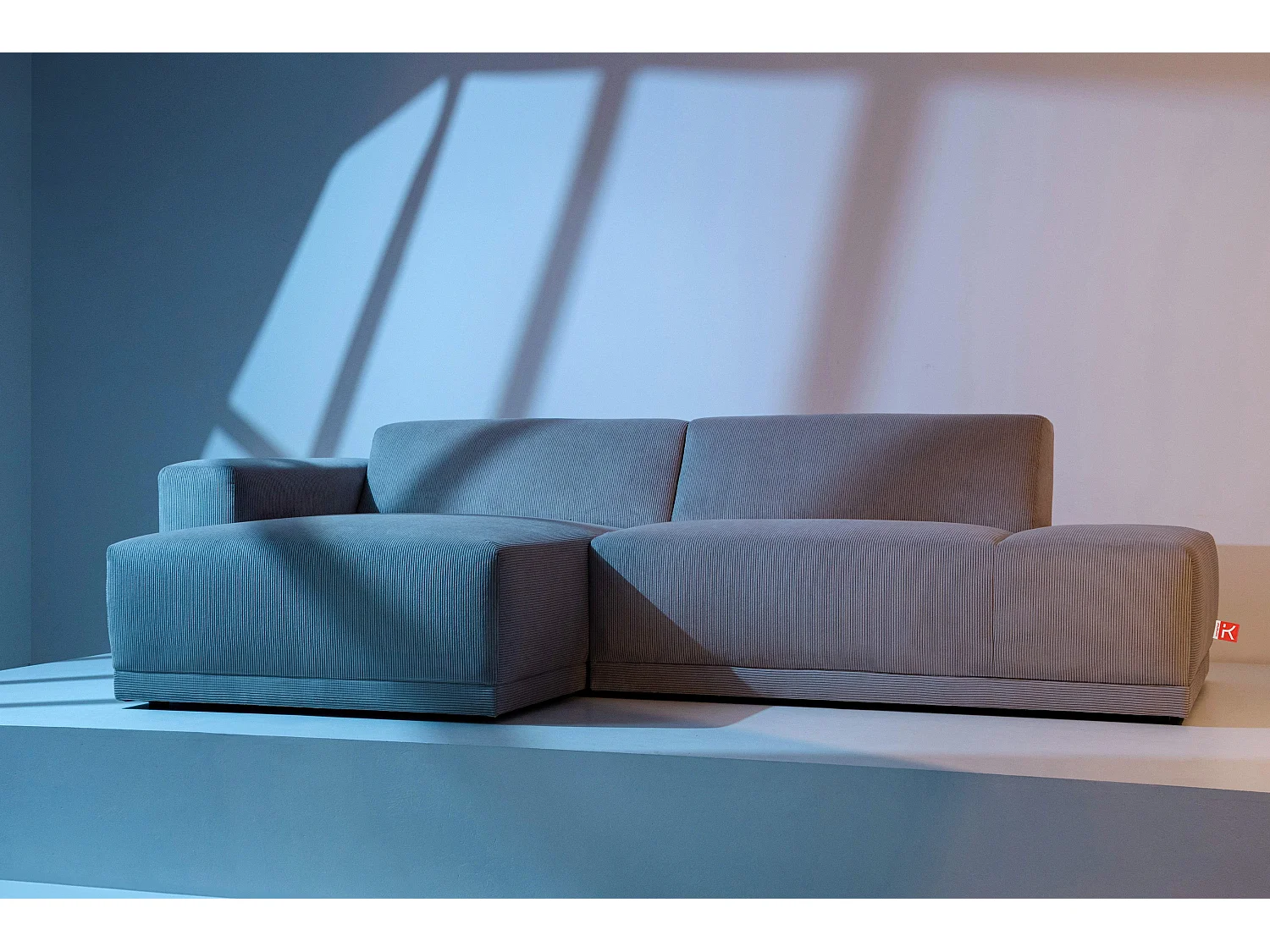 Ecksofa Links in moderner Optik mit hochwertigem Kaltschaum  - grau - MUDI