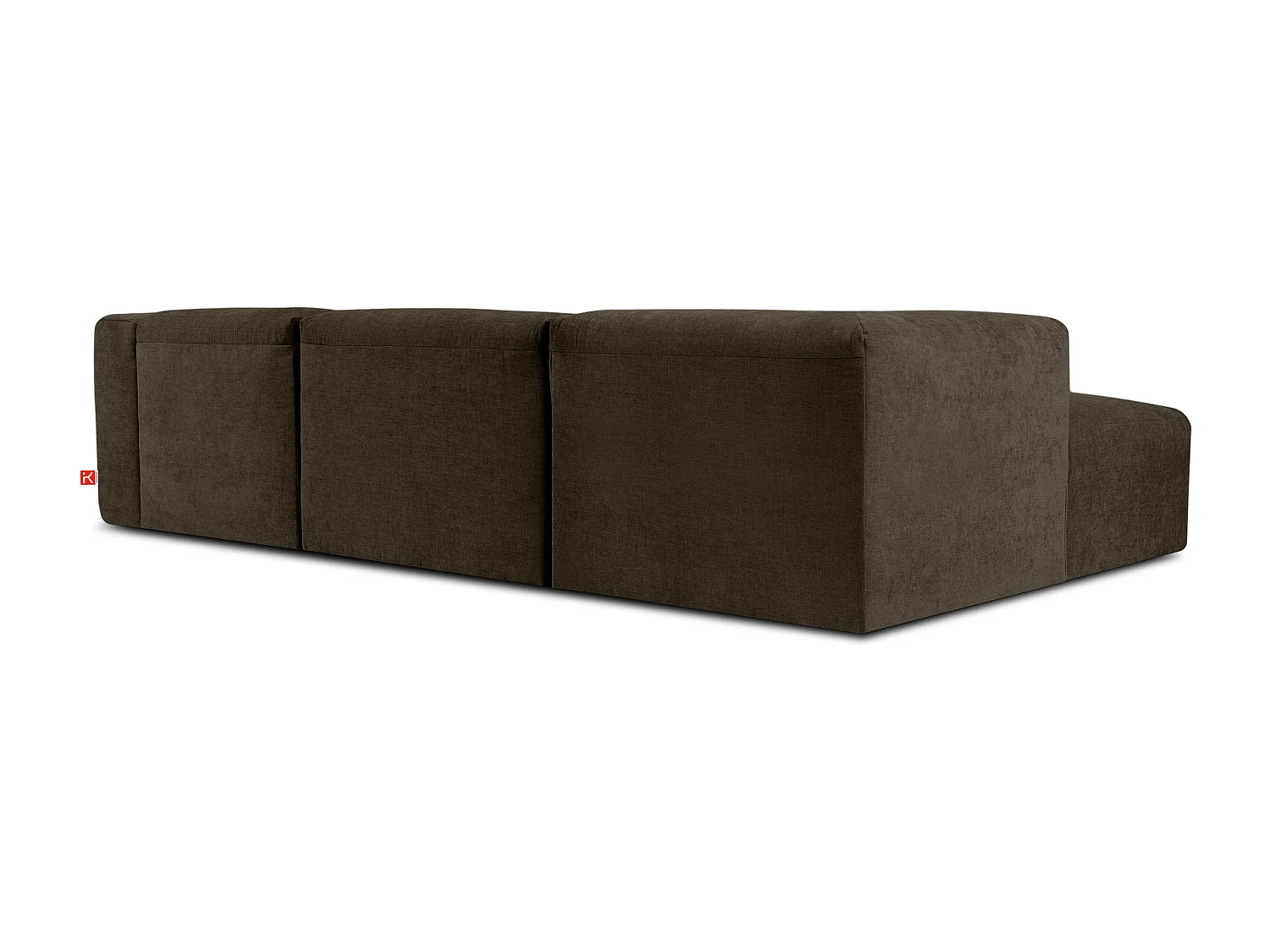 Ecksofa Links mit extrem weicher und bequemer Sitz - braun - BUFFO