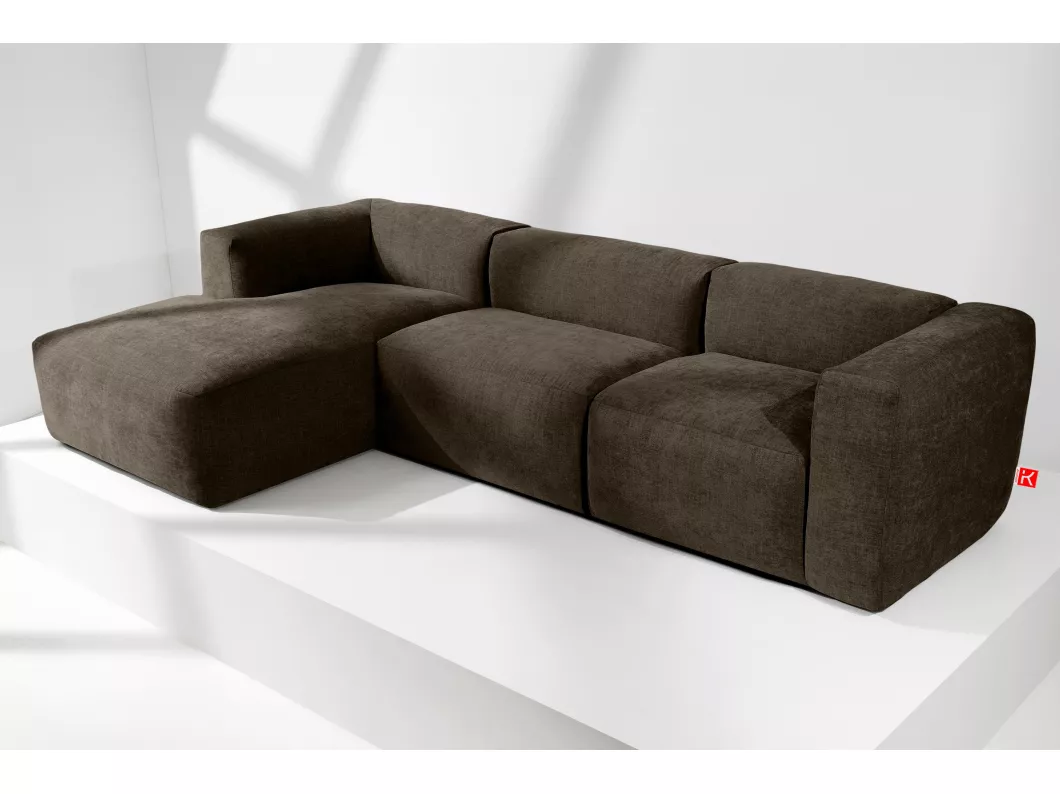 Kauf Unique Ecksofa Links mit extrem weicher und bequemer Sitz - braun - BUFFO