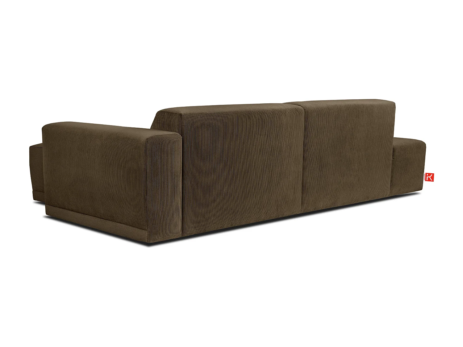 Ecksofa Rechts in moderner Optik mit hochwertigem Kaltschaum  - braun - MUDI