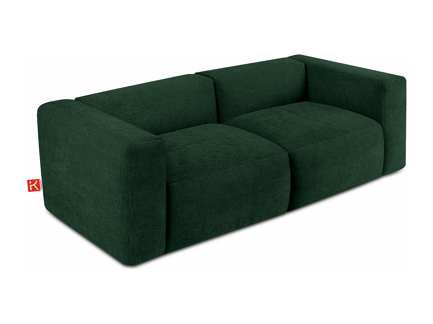 Canapé 2,5 places avec assise extrêmement moelleuse et confortable - bleu marine - BUFFO