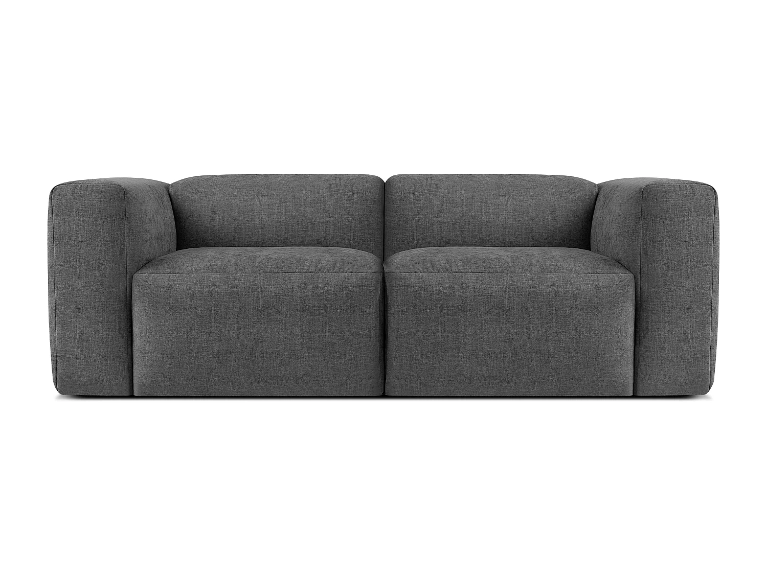 Sofa 2 Sitzer mit extrem weicher und bequemer Sitz - Grau - BUFFO