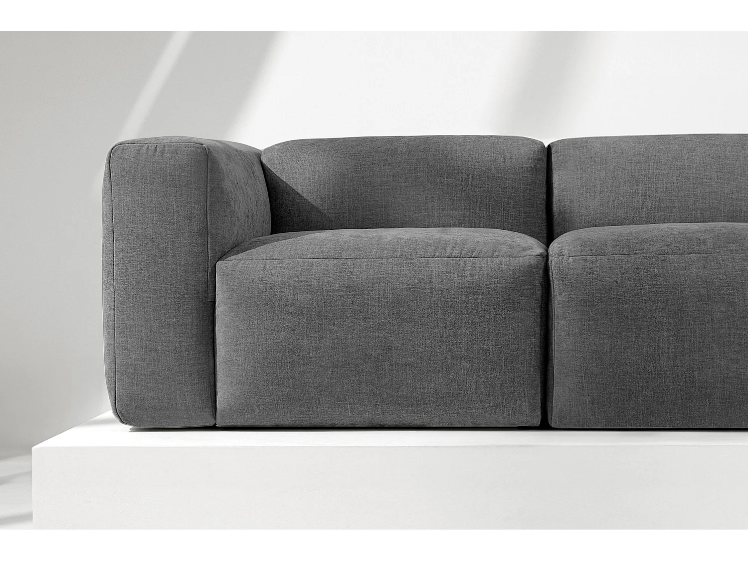 Sofa 2 Sitzer mit extrem weicher und bequemer Sitz - Grau - BUFFO
