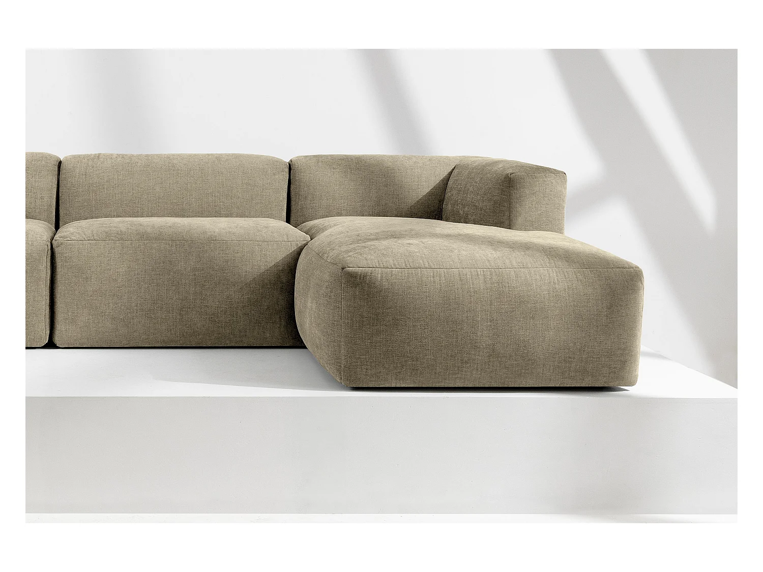 Ecksofa Rechts mit extrem weicher und bequemer Sitz - gelb - BUFFO