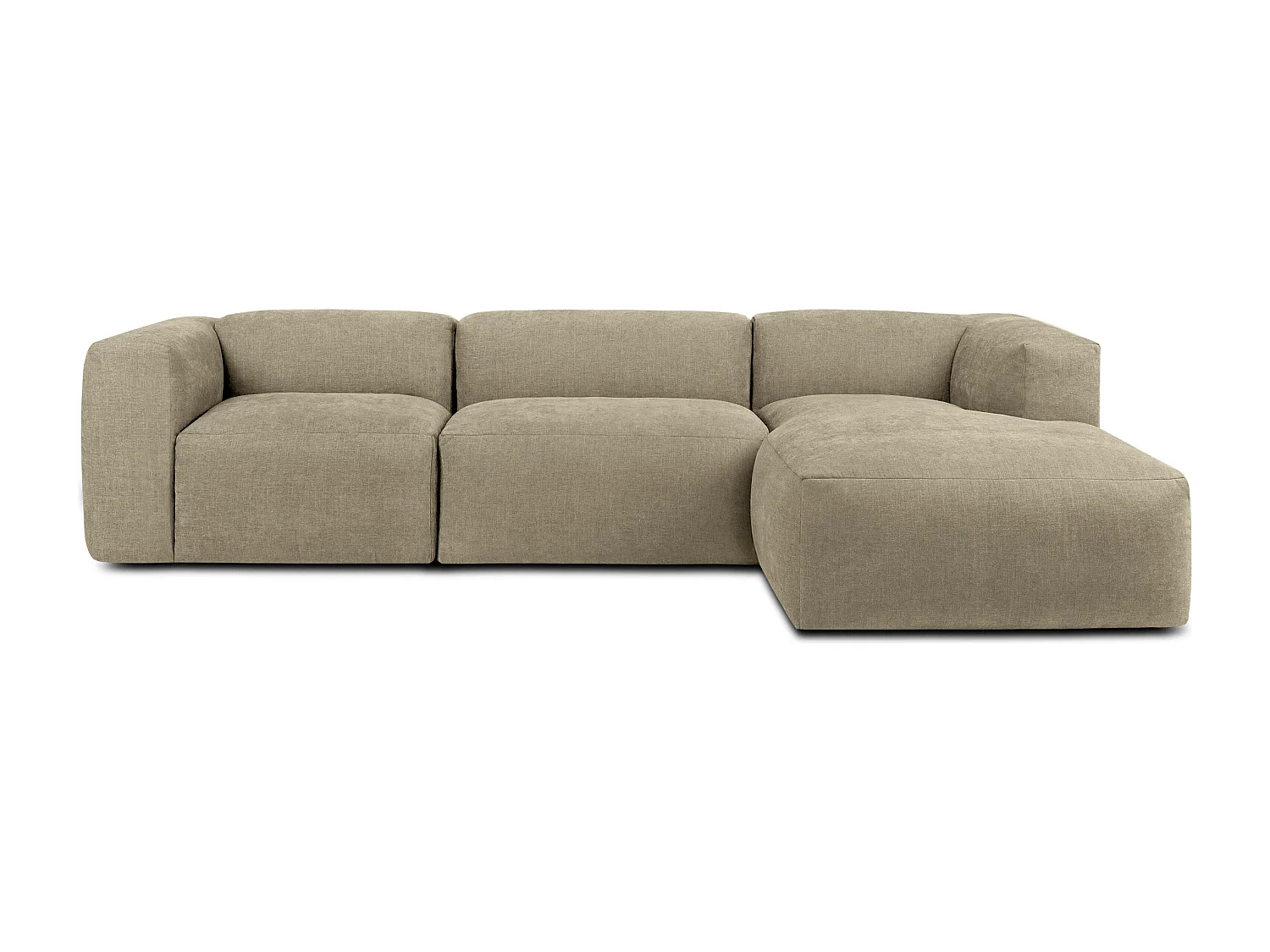 Ecksofa Rechts mit extrem weicher und bequemer Sitz - gelb - BUFFO