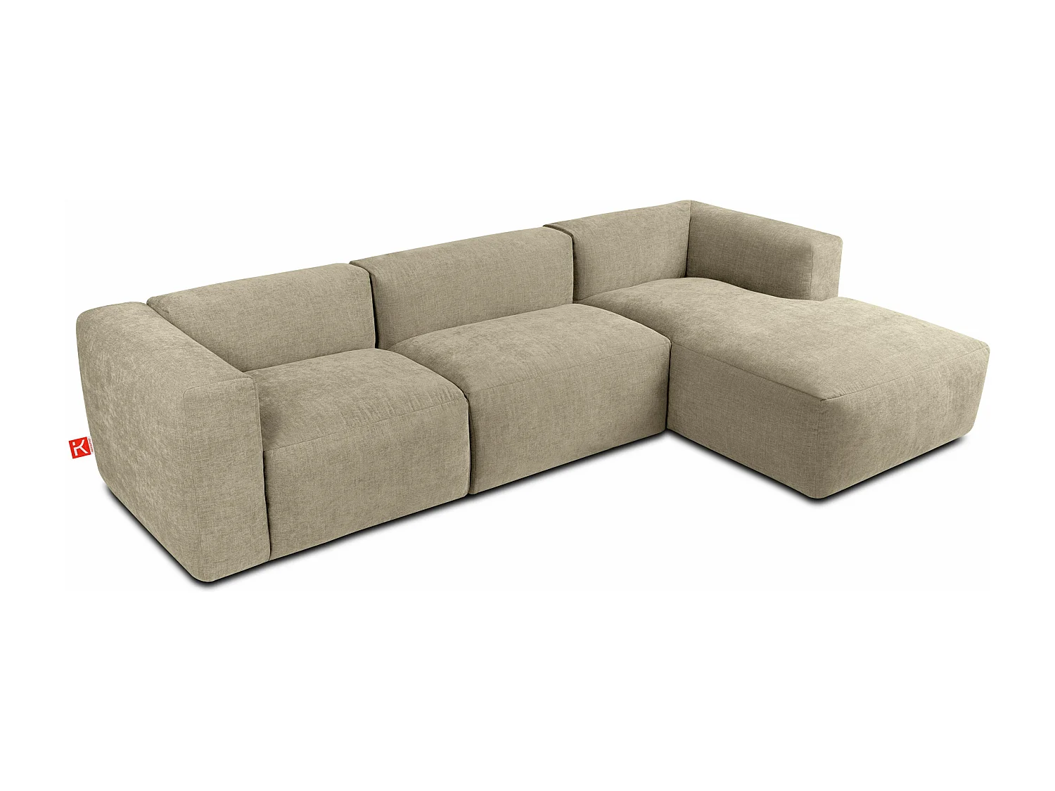 Ecksofa Rechts mit extrem weicher und bequemer Sitz - gelb - BUFFO