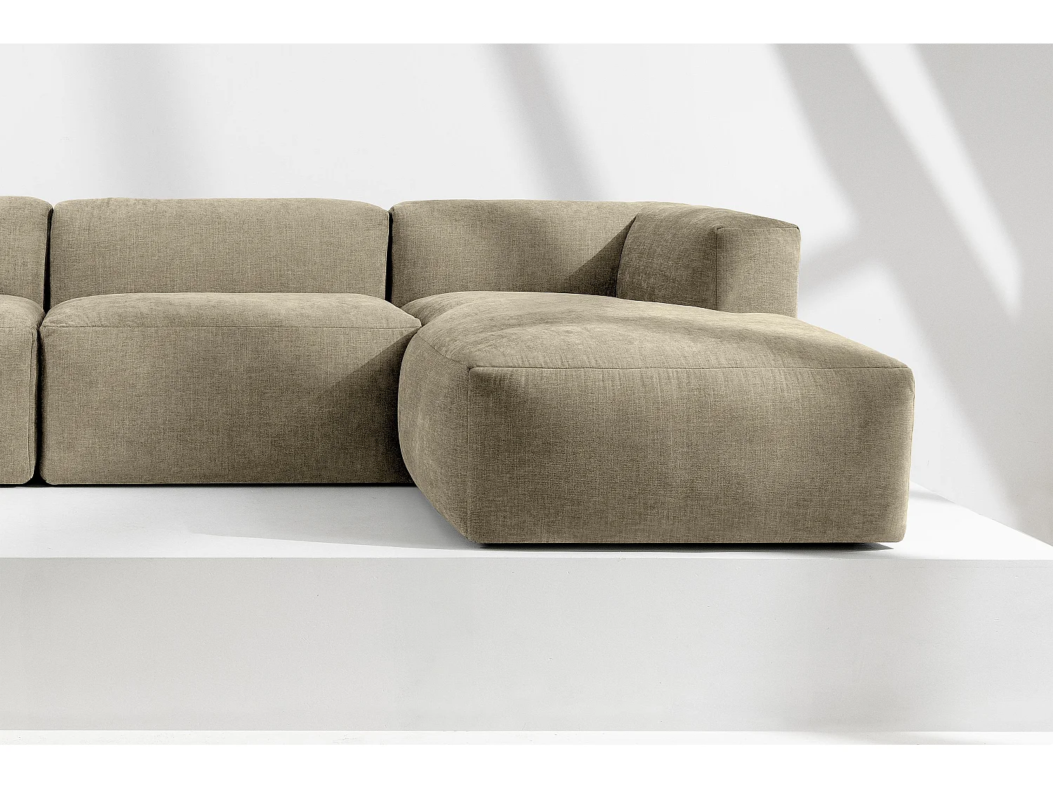 Ecksofa Rechts mit extrem weicher und bequemer Sitz - gelb - BUFFO