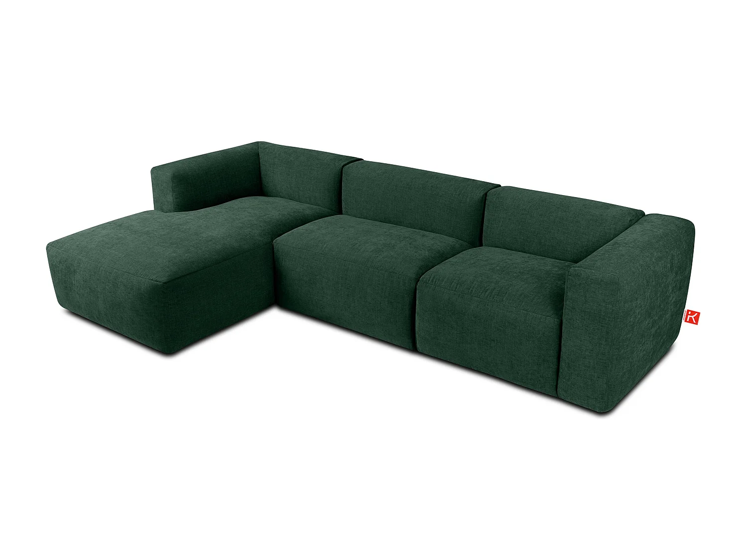 Ecksofa Links mit extrem weicher und bequemer Sitz - marineblau - BUFFO