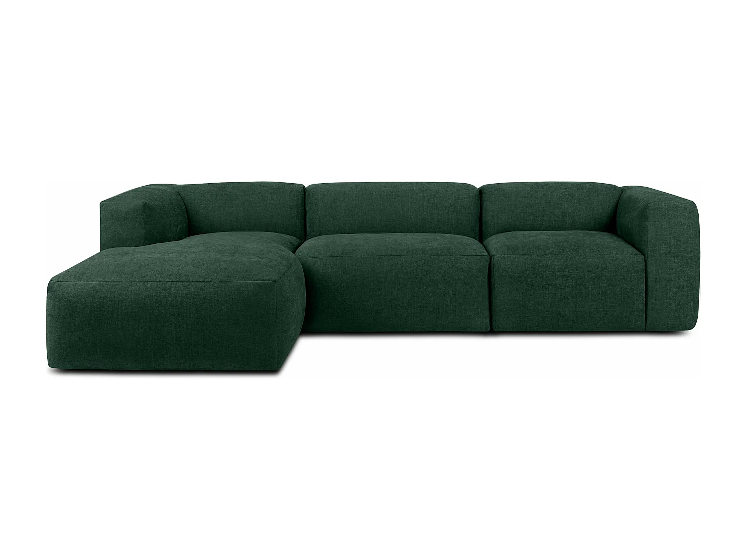 Ecksofa Links mit extrem weicher und bequemer Sitz - marineblau - BUFFO