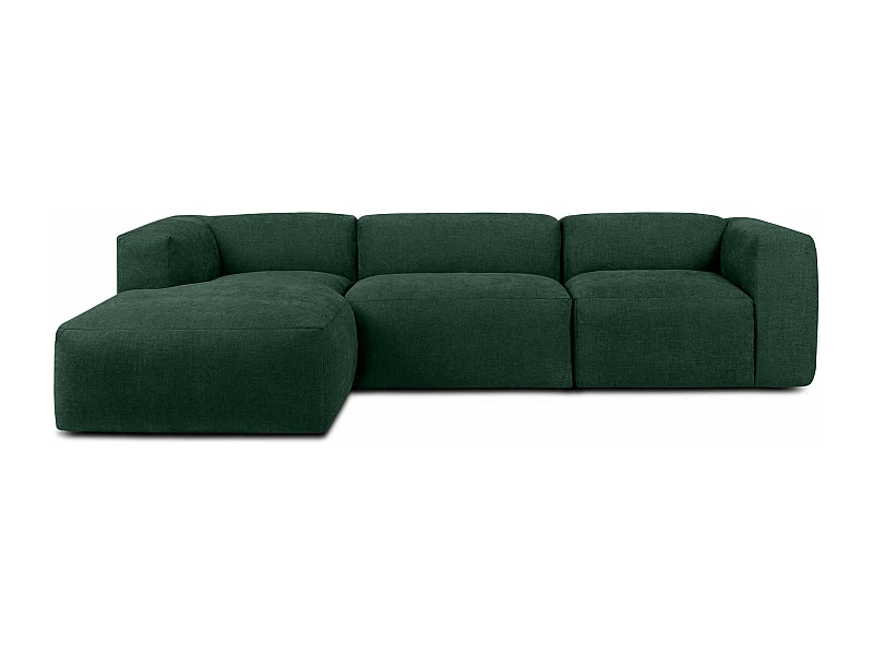 Ecksofa Links mit extrem weicher und bequemer Sitz - marineblau - BUFFO