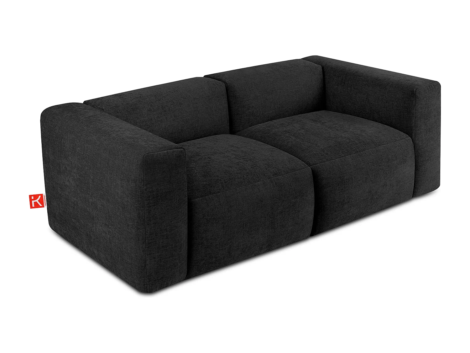 Sofa 2 Sitzer mit extrem weicher und bequemer Sitz - Grau - BUFFO