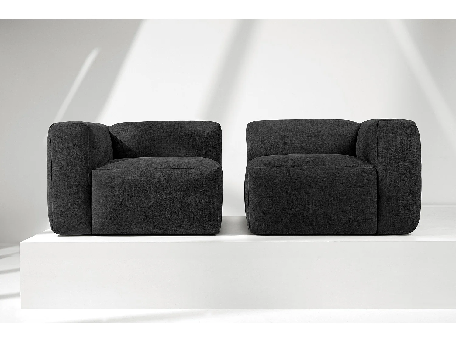 Sofa 2 Sitzer mit extrem weicher und bequemer Sitz - Grau - BUFFO