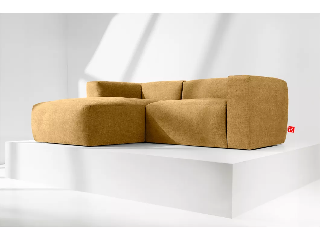 Kauf Unique Ecksofa Links 3/4 Sitzer mit extrem weicher und bequemer Sitz - gelb - BUFFO