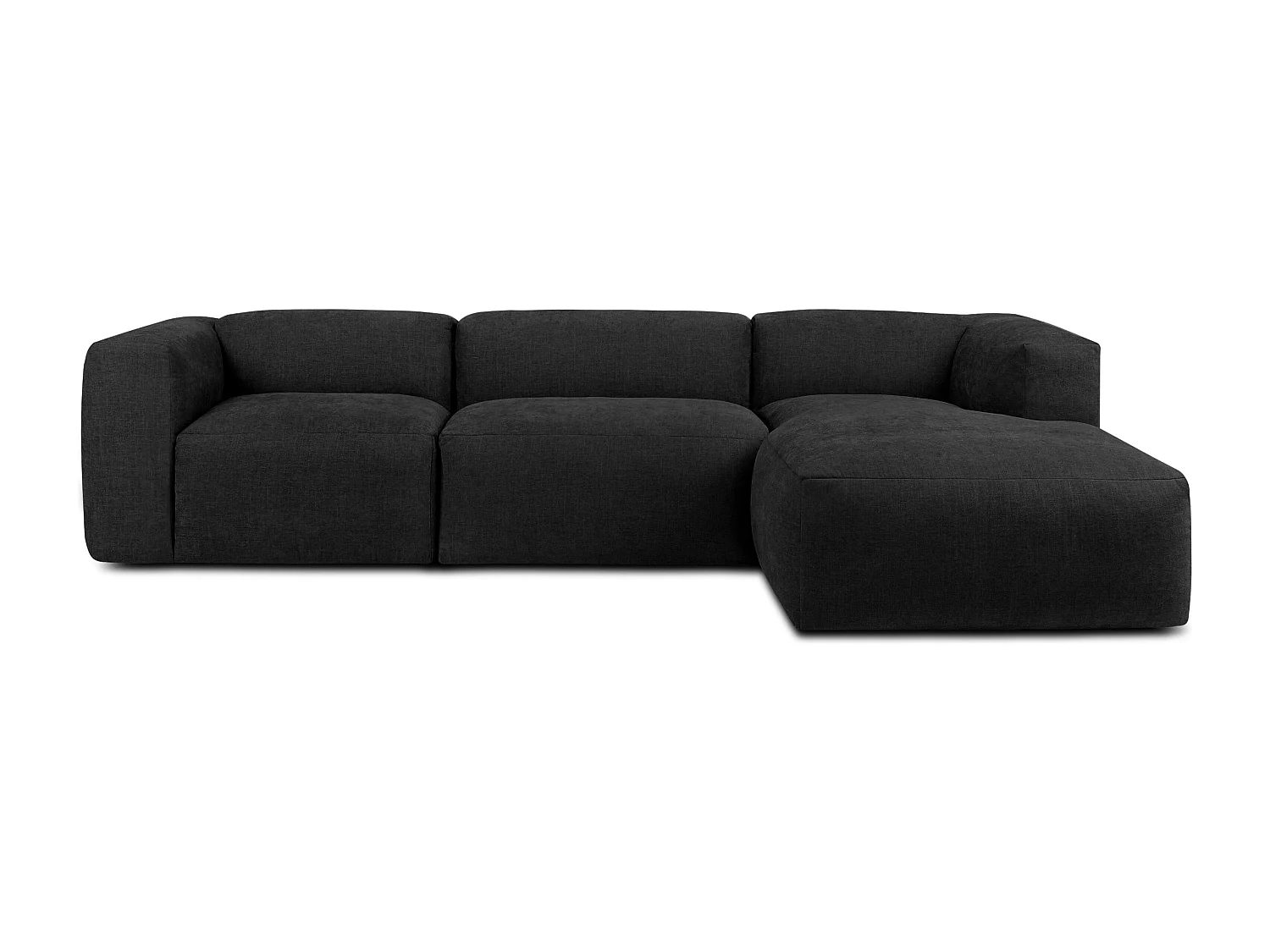 Ecksofa Rechts mit extrem weicher und bequemer Sitz - grau - BUFFO