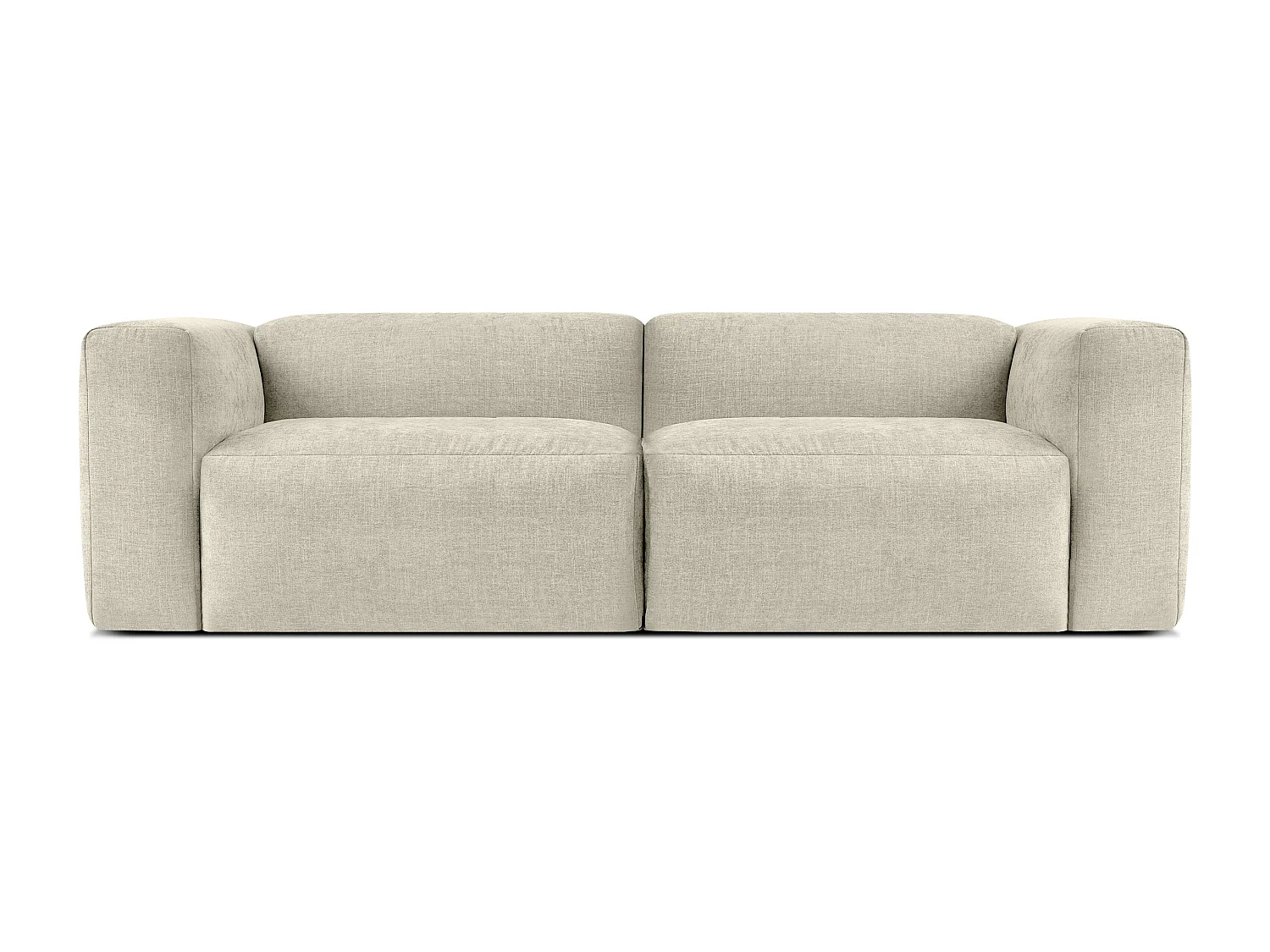 Canapé 2,5 places avec assise extrêmement moelleuse et confortable - couleur écru - BUFFO