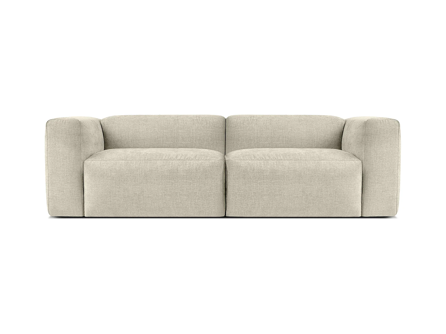 Canapé 2,5 places avec assise extrêmement moelleuse et confortable - couleur écru - BUFFO