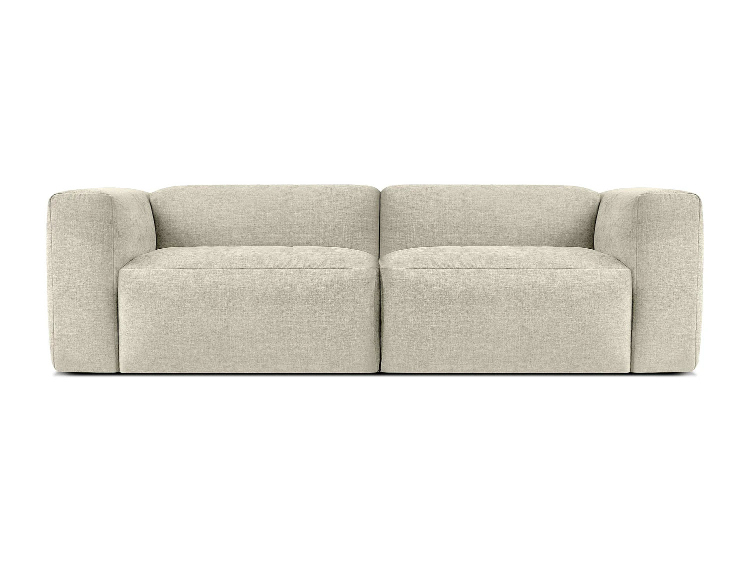 Canapé 2,5 places avec assise extrêmement moelleuse et confortable - couleur écru - BUFFO