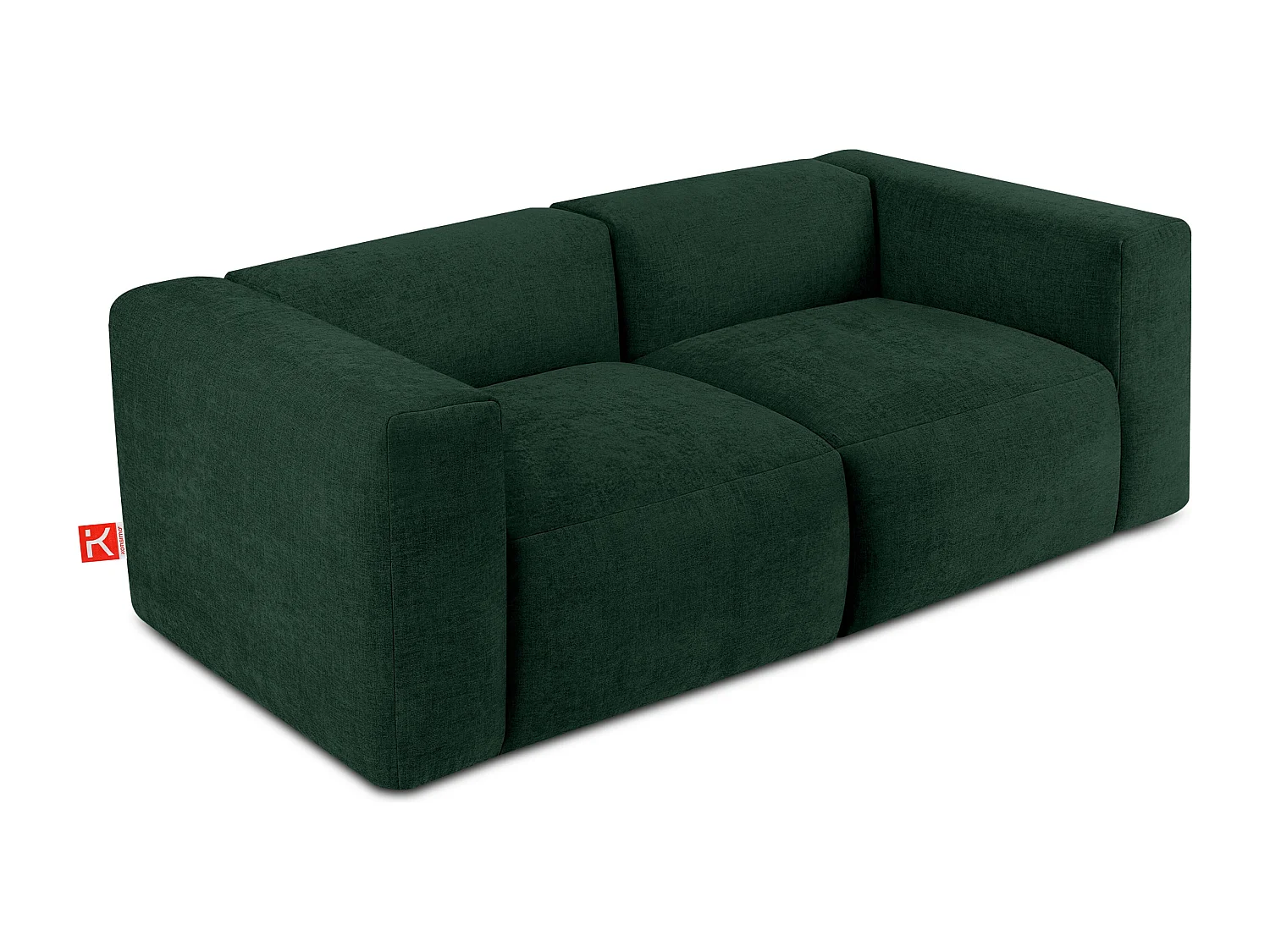 Sofa 2 Sitzer mit extrem weicher und bequemer Sitz - marineblau - BUFFO