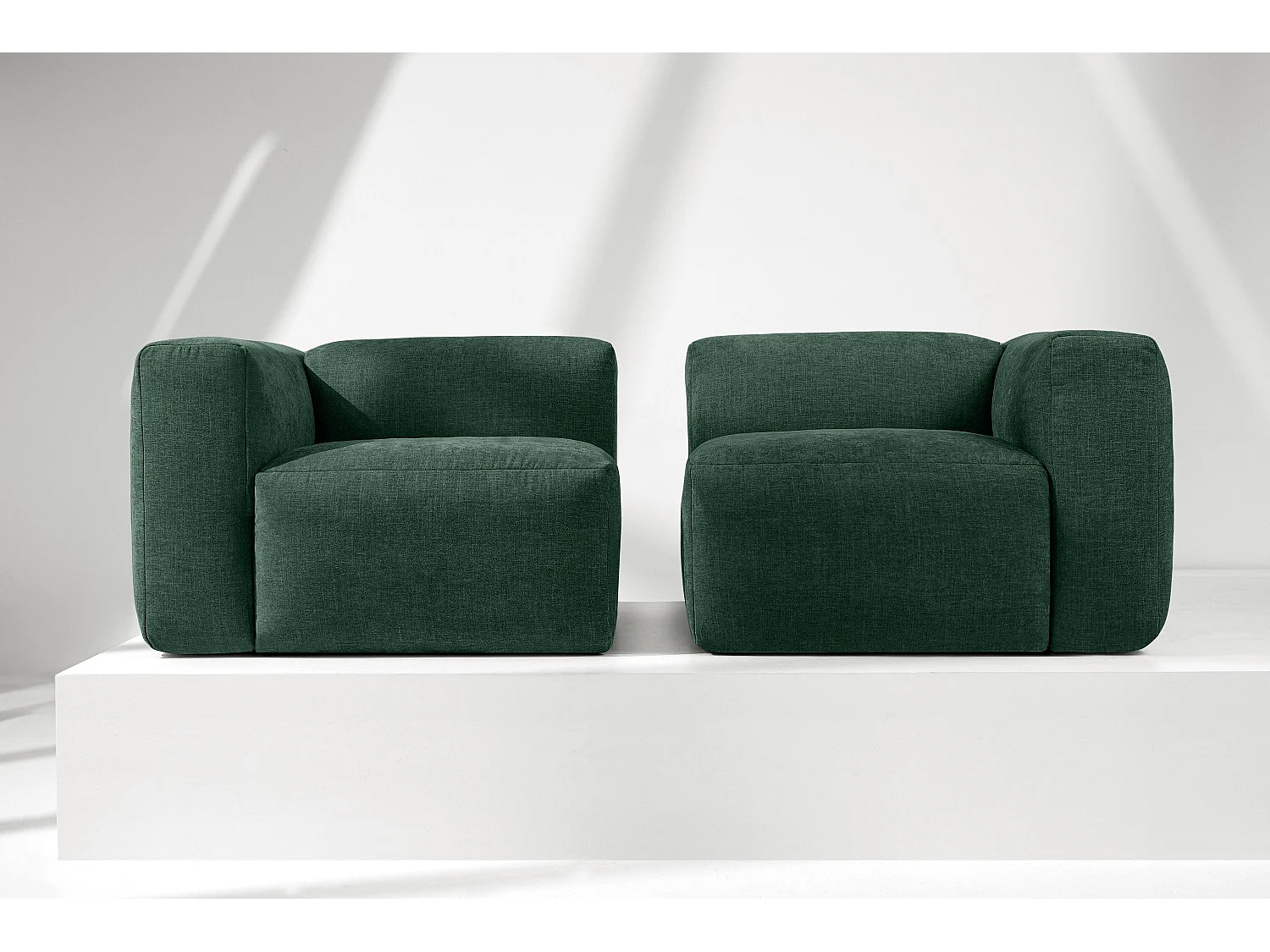 Sofa 2 Sitzer mit extrem weicher und bequemer Sitz - marineblau - BUFFO