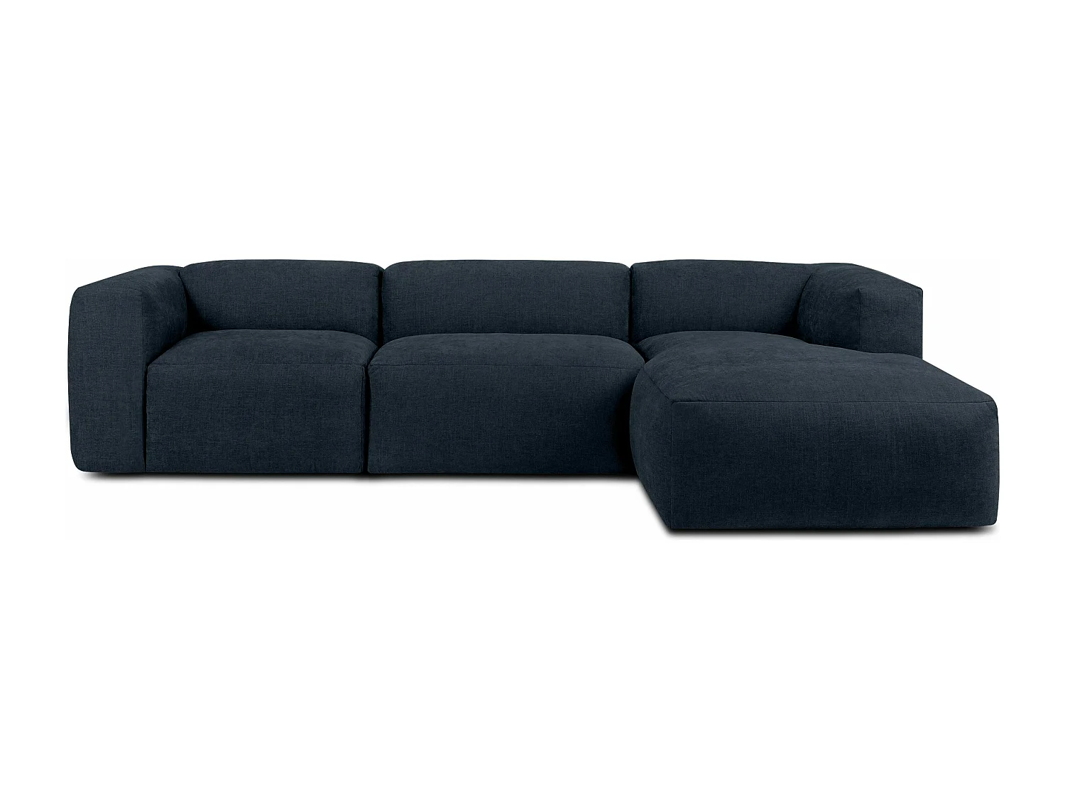 Ecksofa Rechts mit extrem weicher und bequemer Sitz - dunkelblau - BUFFO