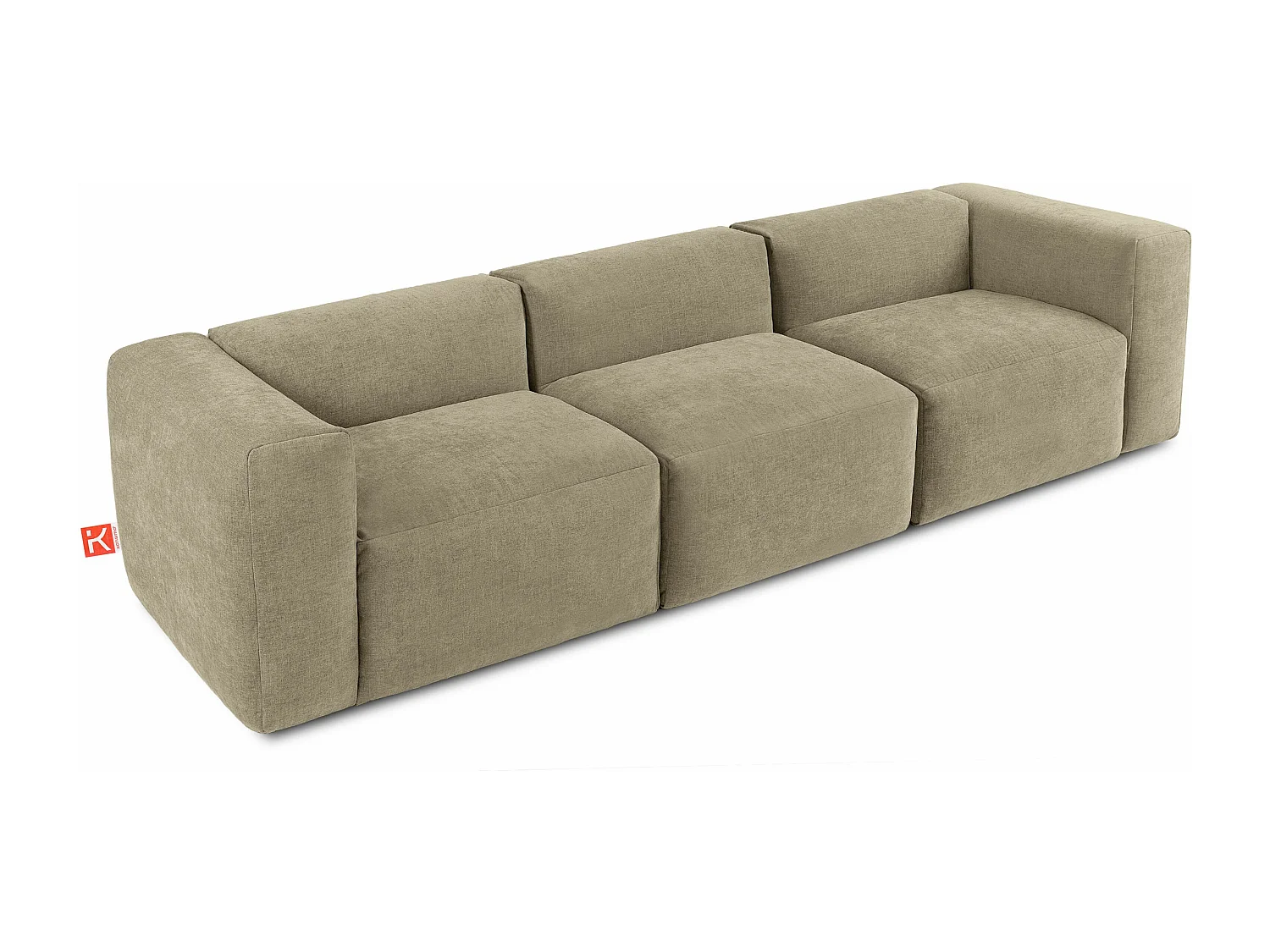 Sofa 3 Sitzer mit extrem weicher und bequemer Sitz - gelb - BUFFO