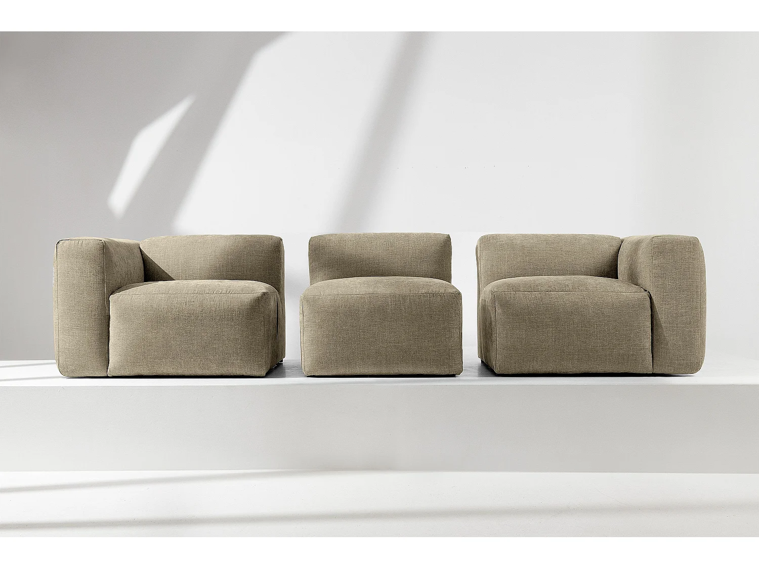 Sofa 3 Sitzer mit extrem weicher und bequemer Sitz - gelb - BUFFO