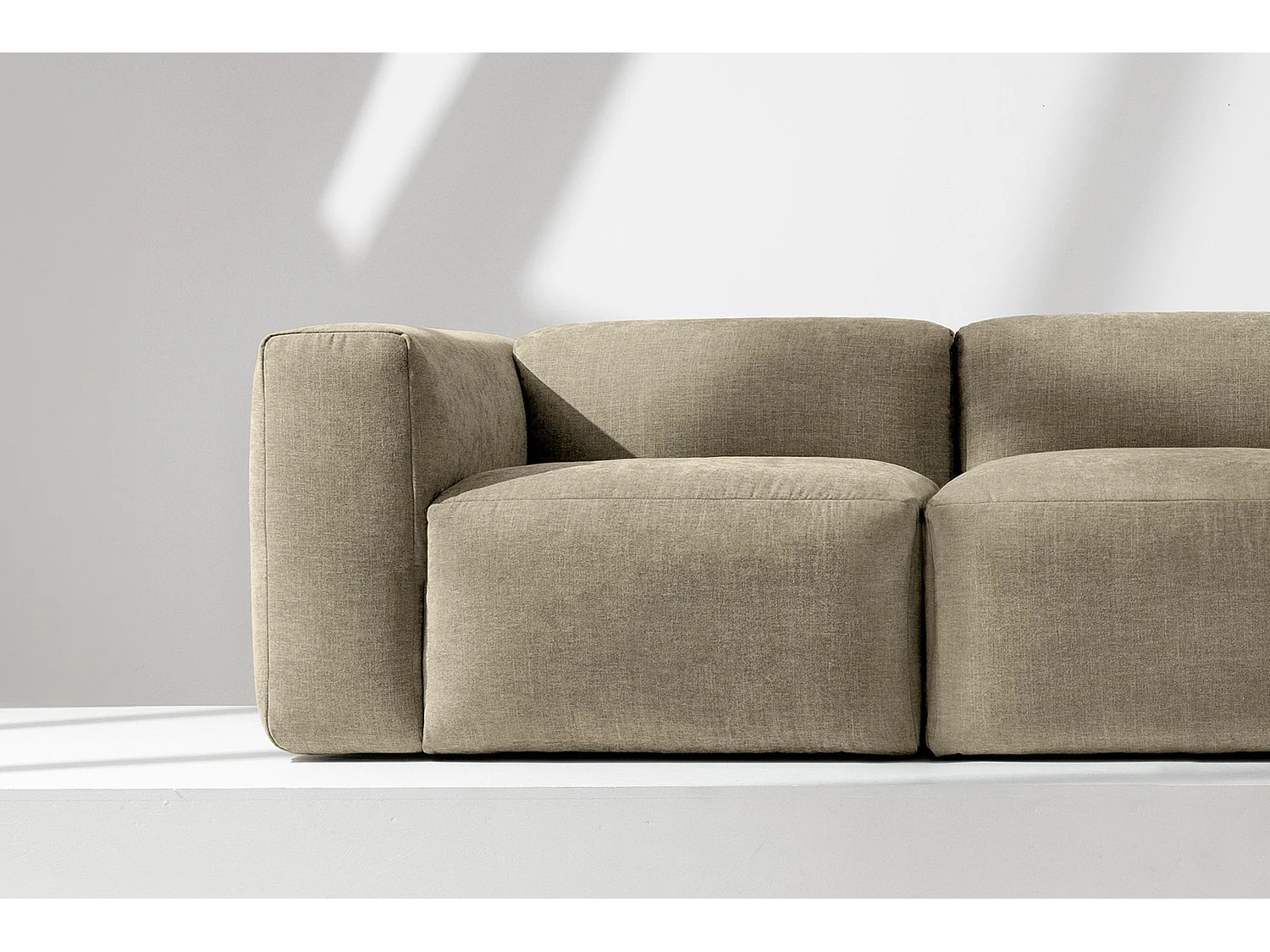 Sofa 3 Sitzer mit extrem weicher und bequemer Sitz - gelb - BUFFO