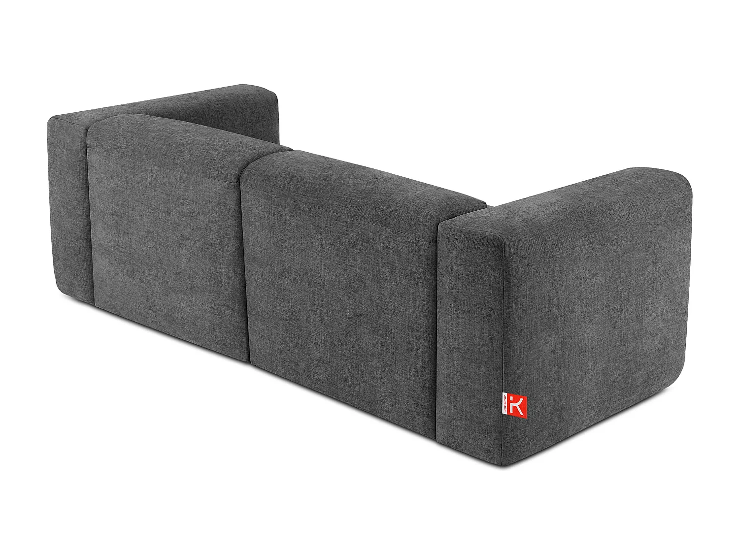 Sofa 2,5 Sitzer mit extrem weicher und bequemer Sitz - grau - BUFFO