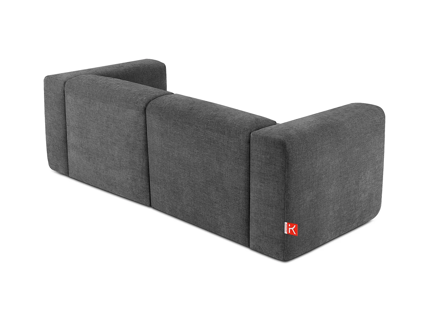 Sofa 2,5 Sitzer mit extrem weicher und bequemer Sitz - grau - BUFFO