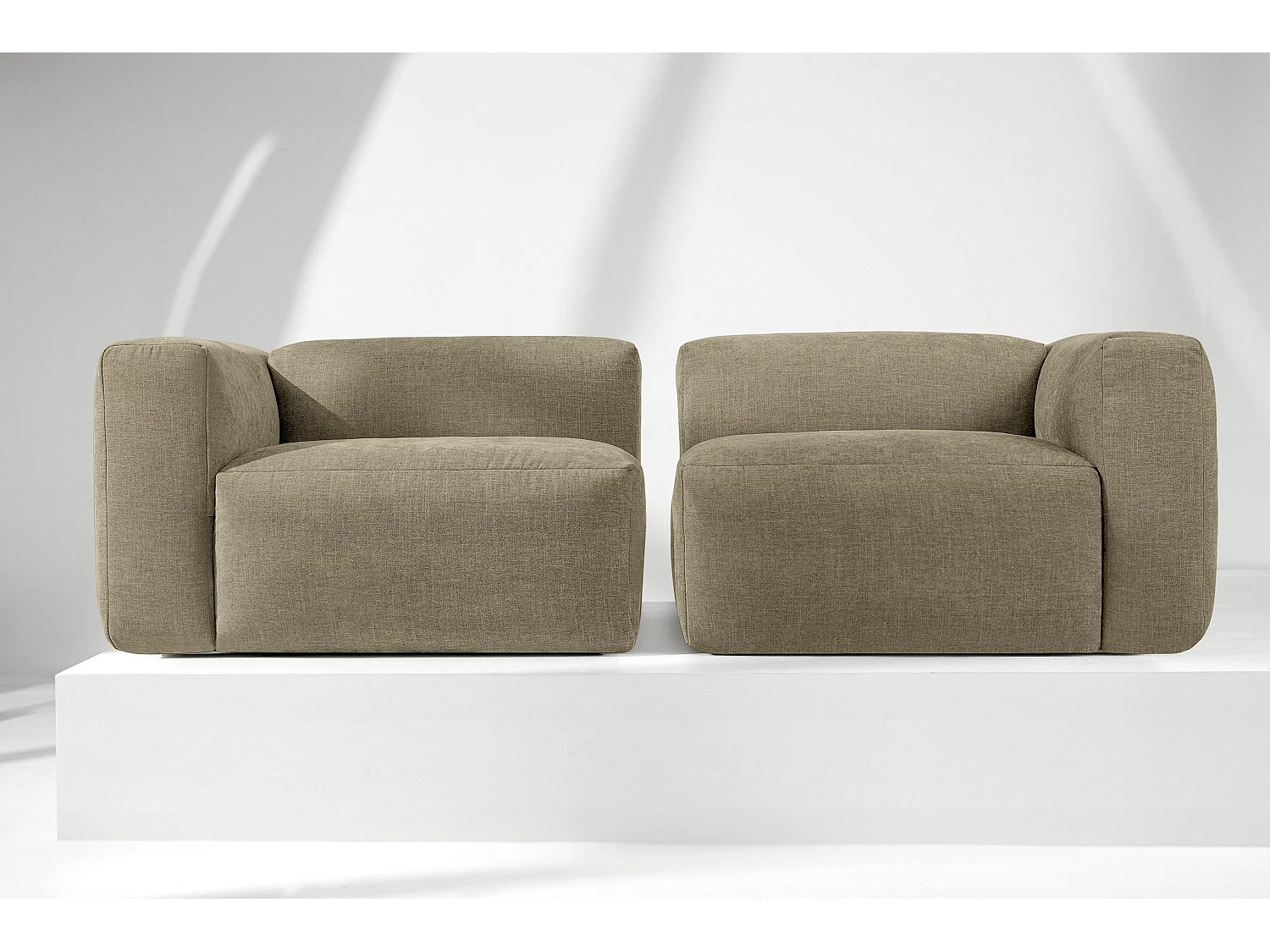 Sofa 2,5 Sitzer mit extrem weicher und bequemer Sitz - gelb - BUFFO