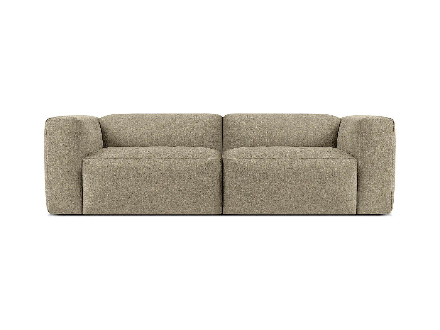 Canapé 2,5 places avec assise extrêmement moelleuse et confortable - jaune - BUFFO