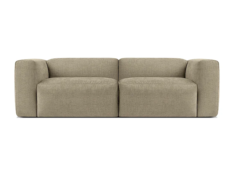 Canapé 2,5 places avec assise extrêmement moelleuse et confortable - jaune - BUFFO