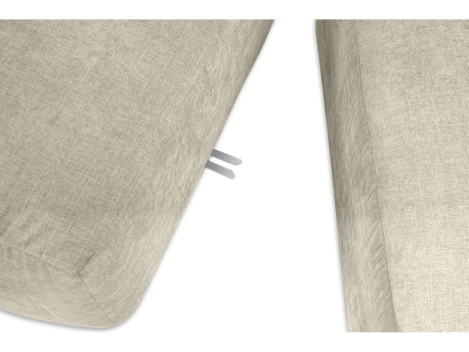 Ecksofa Links mit extrem weicher und bequemer Sitz - ecrufarben - BUFFO