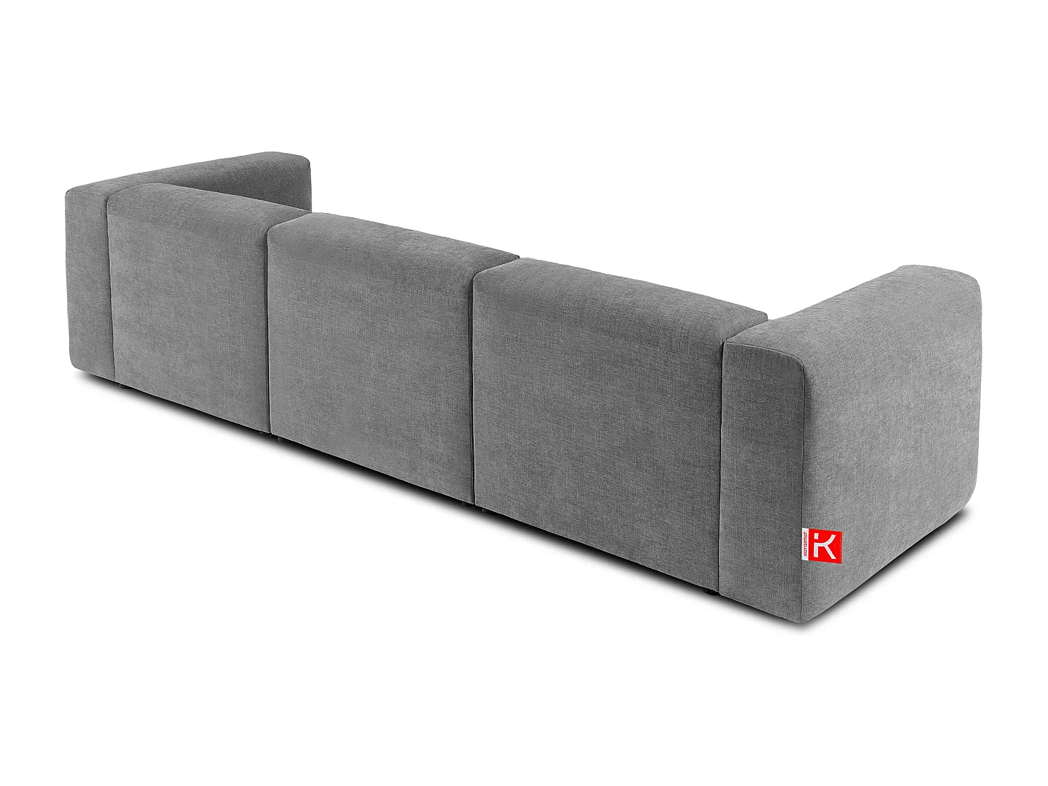Sofa 3 Sitzer mit extrem weicher und bequemer Sitz - hellgrau - BUFFO