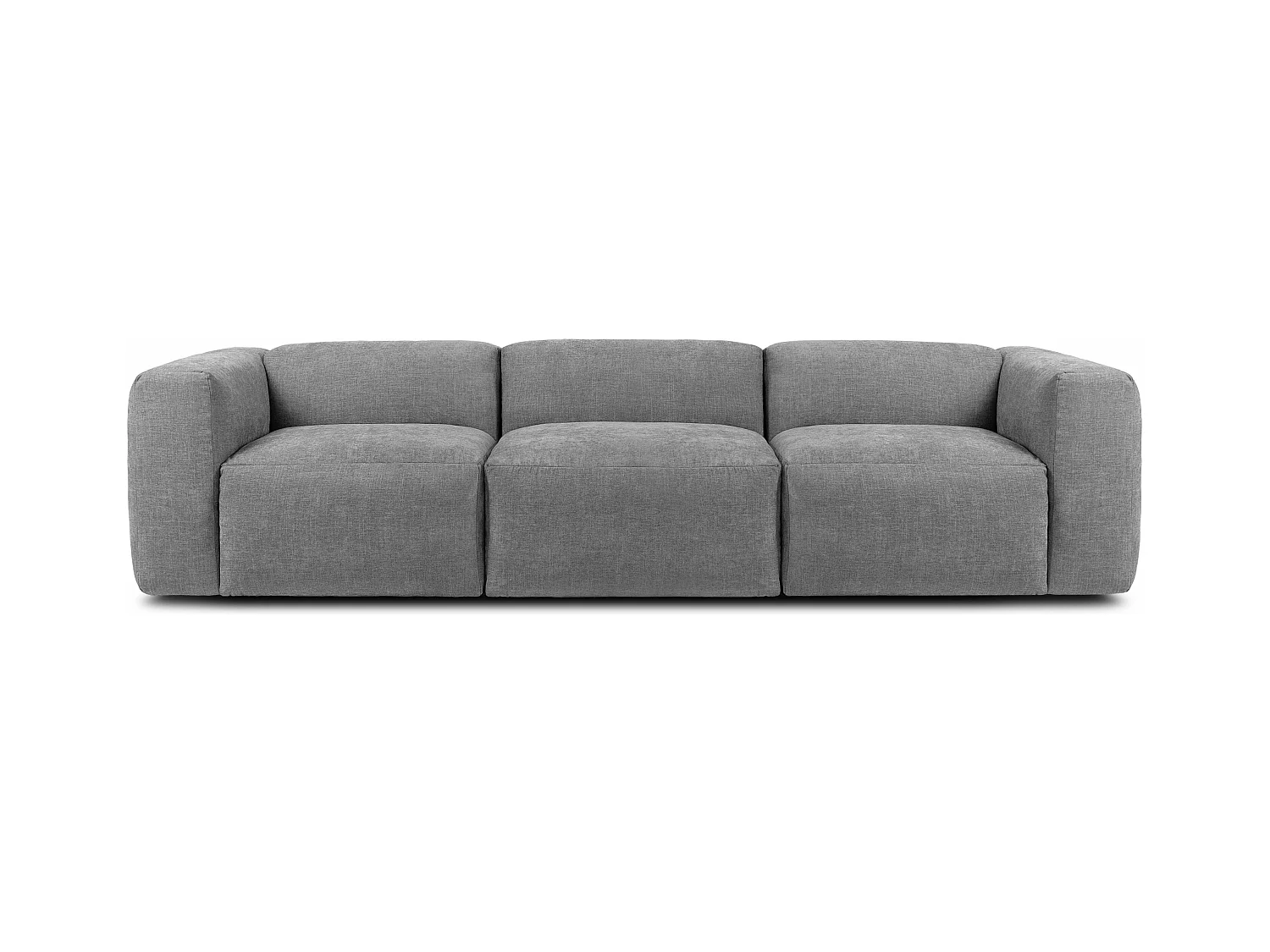 Canapé 3 places avec assise extrêmement moelleuse et confortable - gris clair - BUFFO