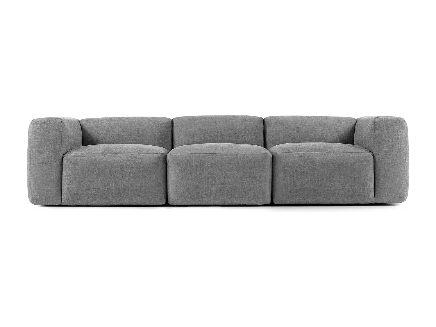 Sofa 3 Sitzer mit extrem weicher und bequemer Sitz - hellgrau - BUFFO