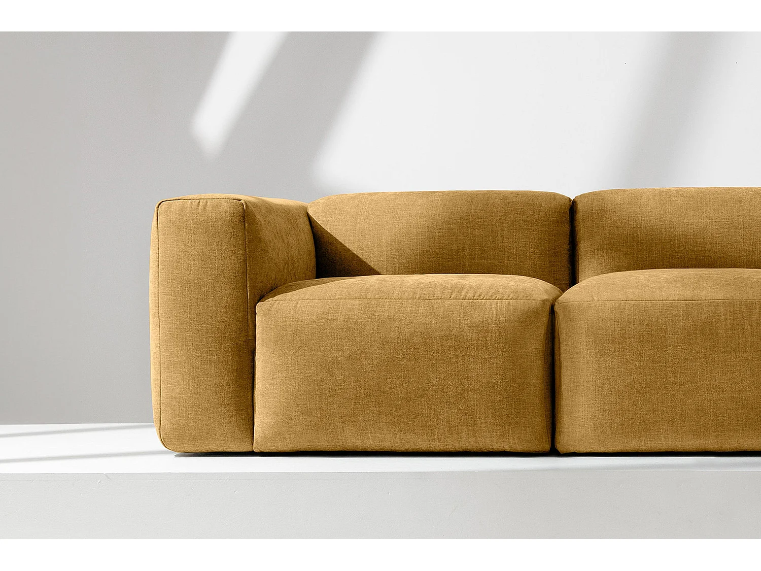 Sofa 3 Sitzer mit extrem weicher und bequemer Sitz - gelb - BUFFO