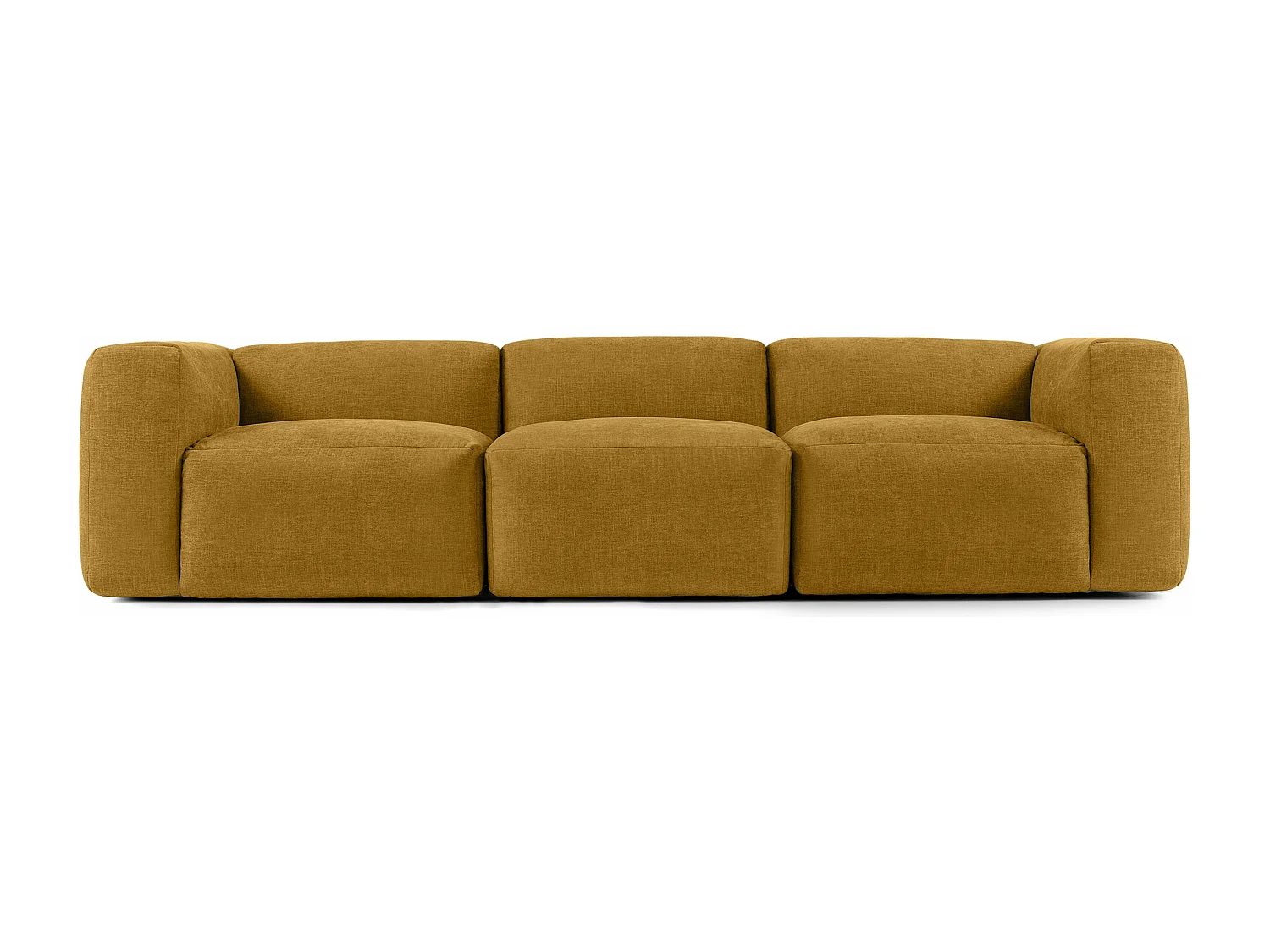 Sofa 3 Sitzer mit extrem weicher und bequemer Sitz - gelb - BUFFO