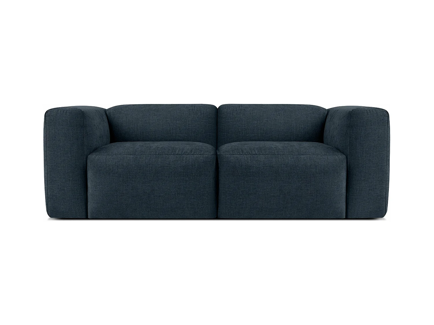 Canapé 2 places avec assise extrêmement moelleuse et confortable - bleu foncé - BUFFO