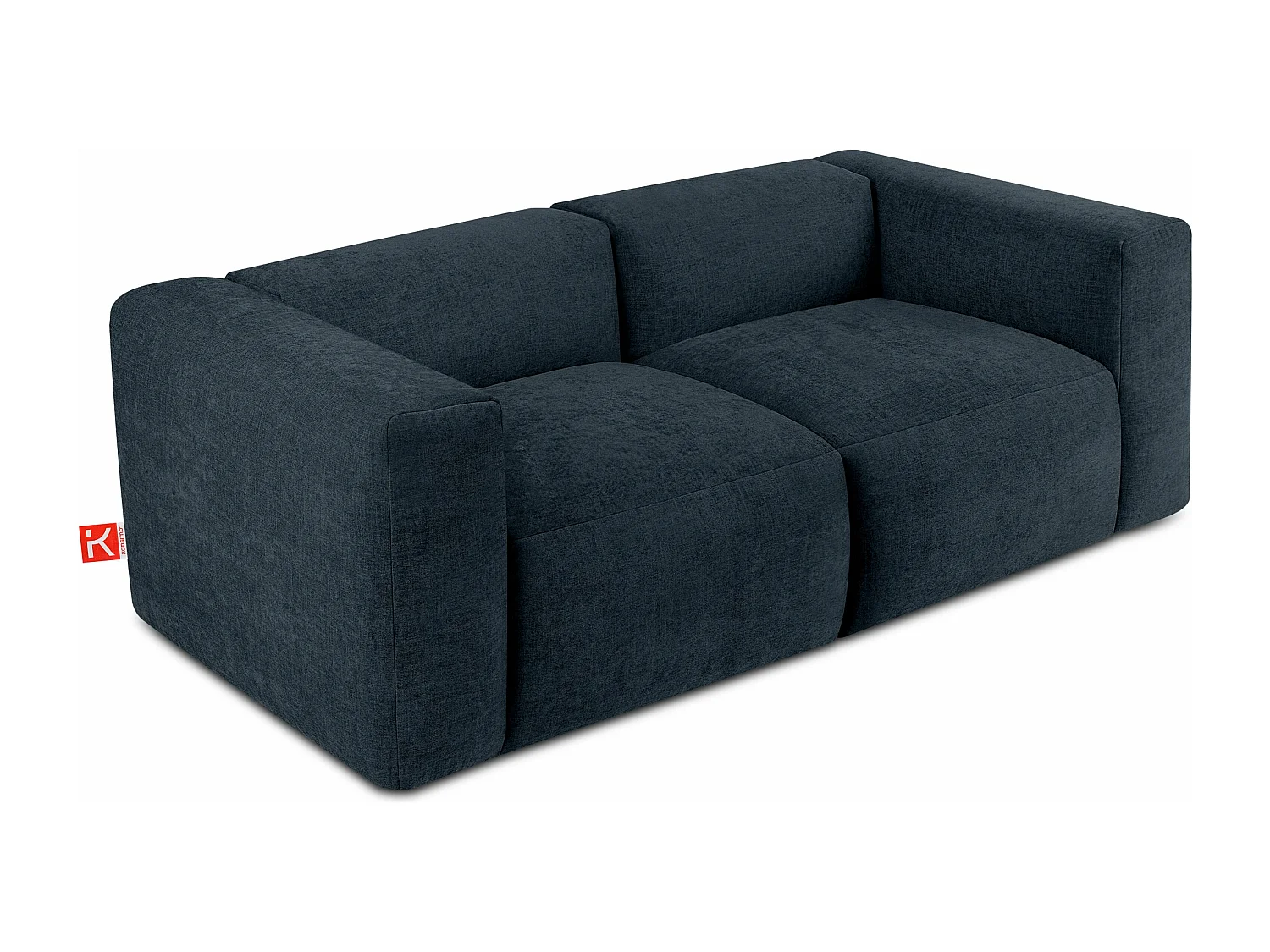 Sofa 2 Sitzer mit extrem weicher und bequemer Sitz - dunkelblau - BUFFO
