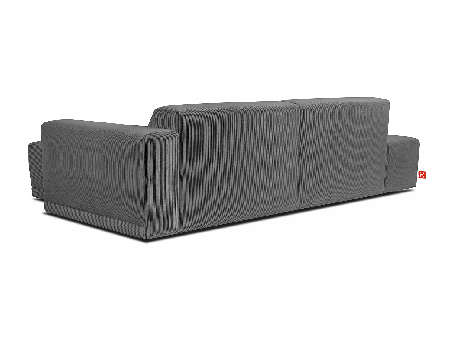 Ecksofa Rechts in moderner Optik mit hochwertigem Kaltschaum  - grau - MUDI