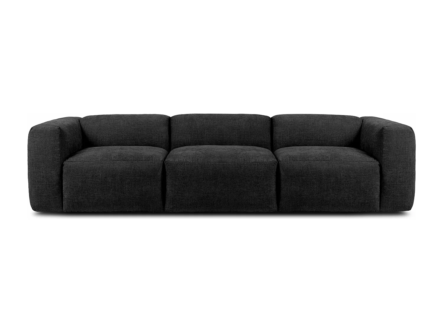 Sofa 3 Sitzer mit extrem weicher und bequemer Sitz - grau - BUFFO