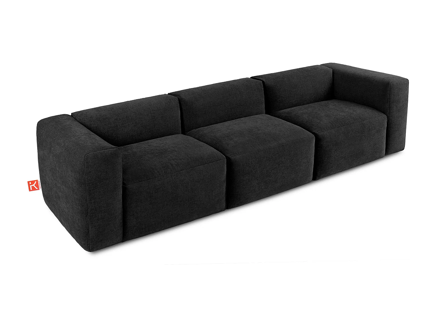 Sofa 3 Sitzer mit extrem weicher und bequemer Sitz - grau - BUFFO