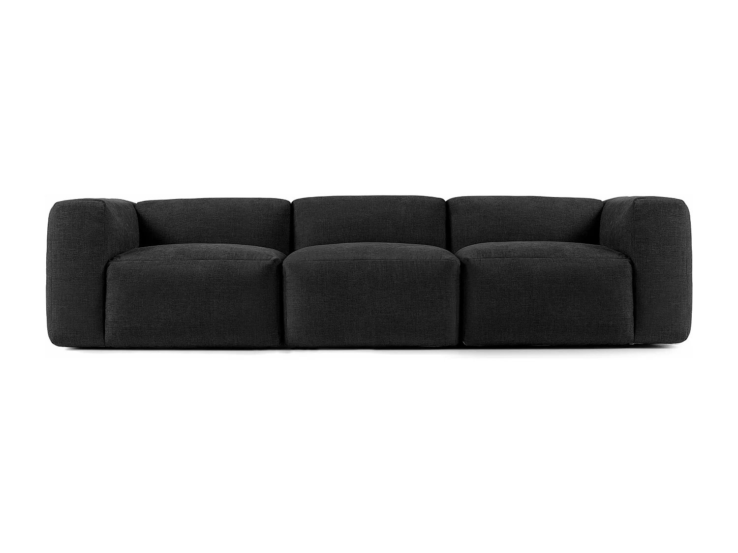 Sofa 3 Sitzer mit extrem weicher und bequemer Sitz - grau - BUFFO
