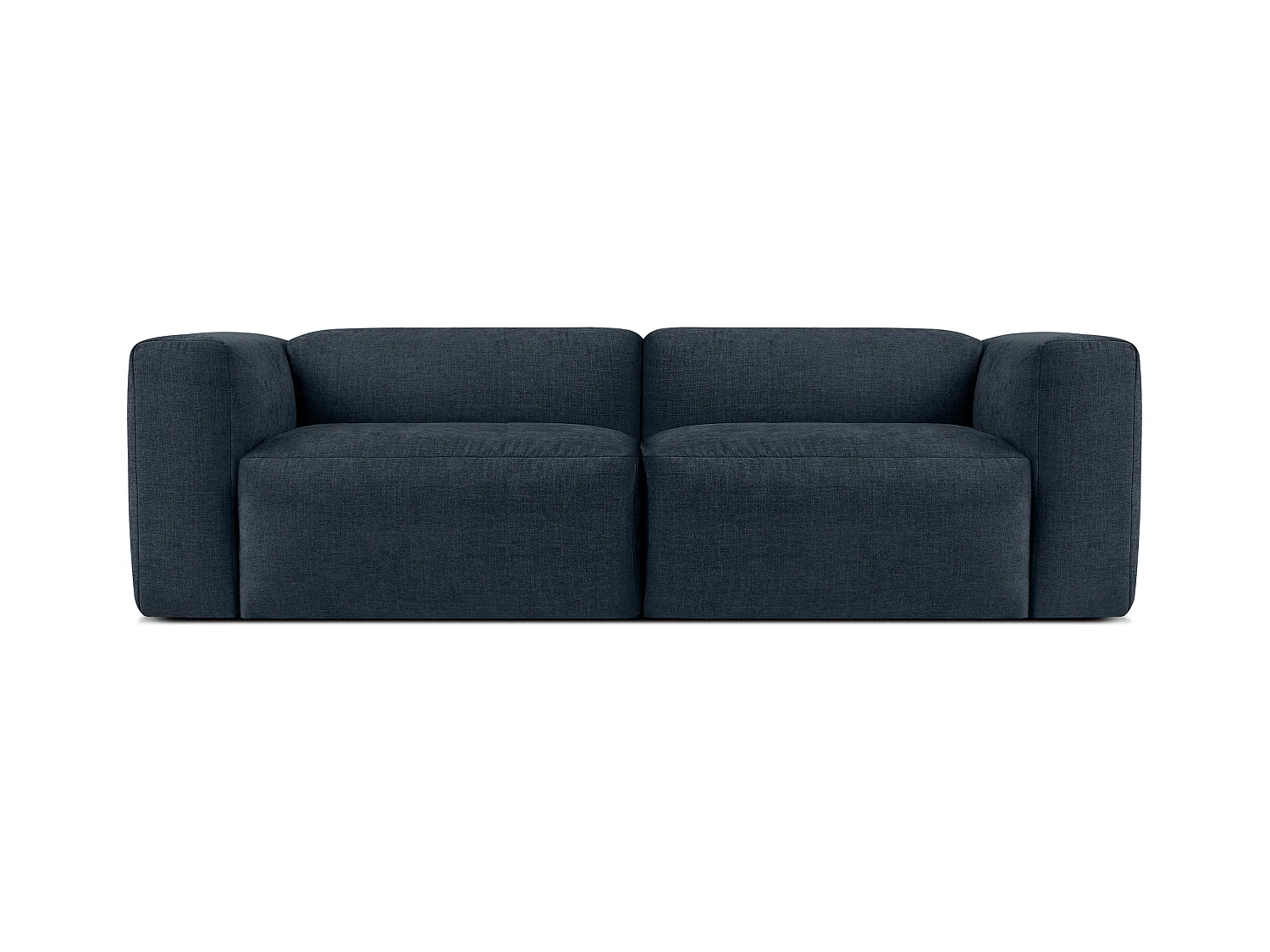 Canapé 2,5 places avec assise extrêmement moelleuse et confortable - bleu foncé - BUFFO