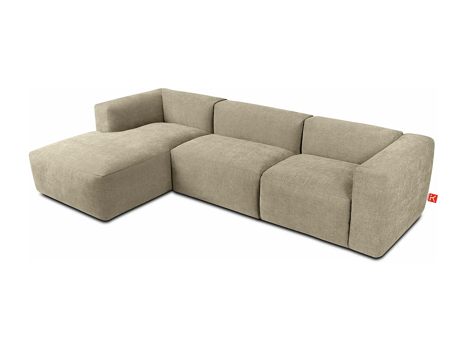 Ecksofa Links mit extrem weicher und bequemer Sitz - gelb - BUFFO