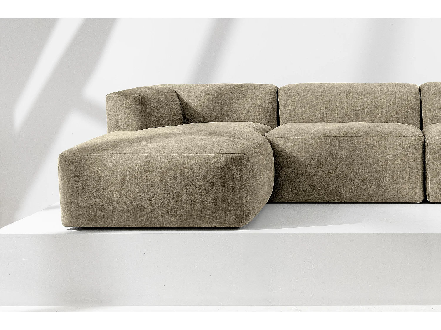 Ecksofa Links mit extrem weicher und bequemer Sitz - gelb - BUFFO
