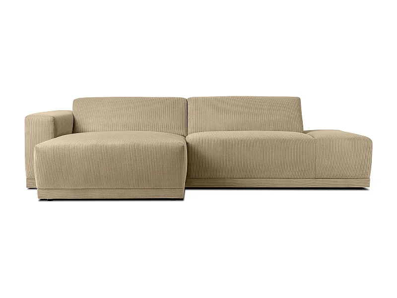 Ecksofa Links in moderner Optik mit hochwertigem Kaltschaum  - beige - MUDI