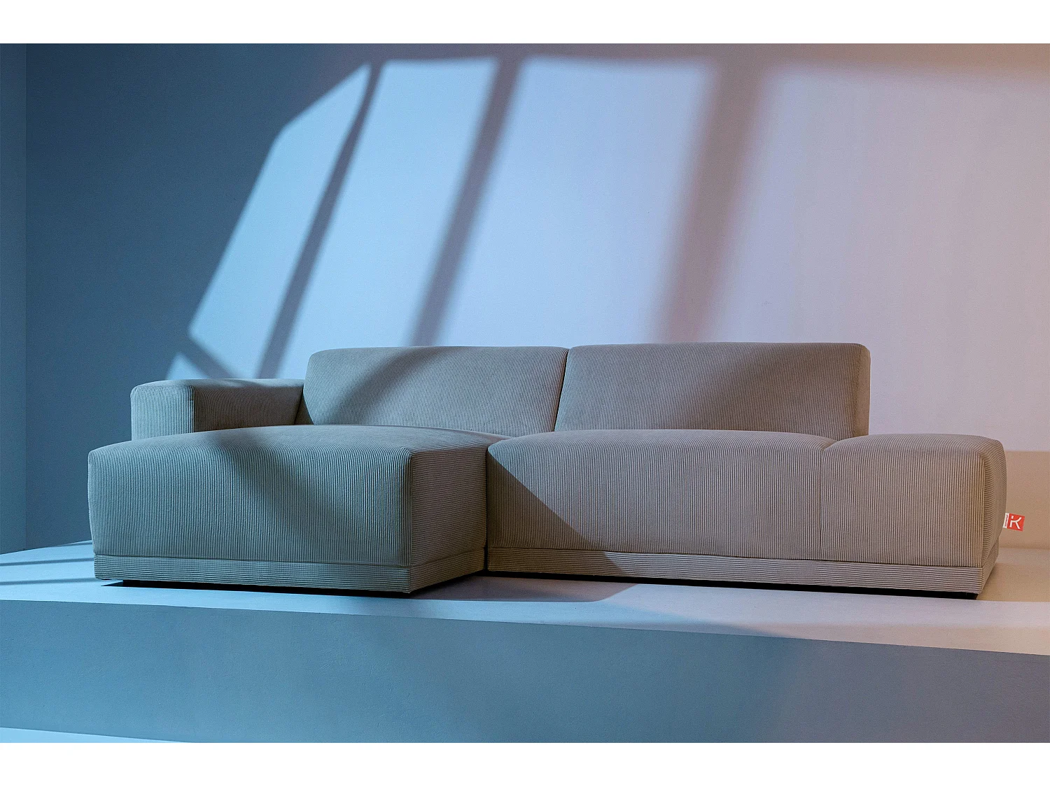 Ecksofa Links in moderner Optik mit hochwertigem Kaltschaum  - beige - MUDI